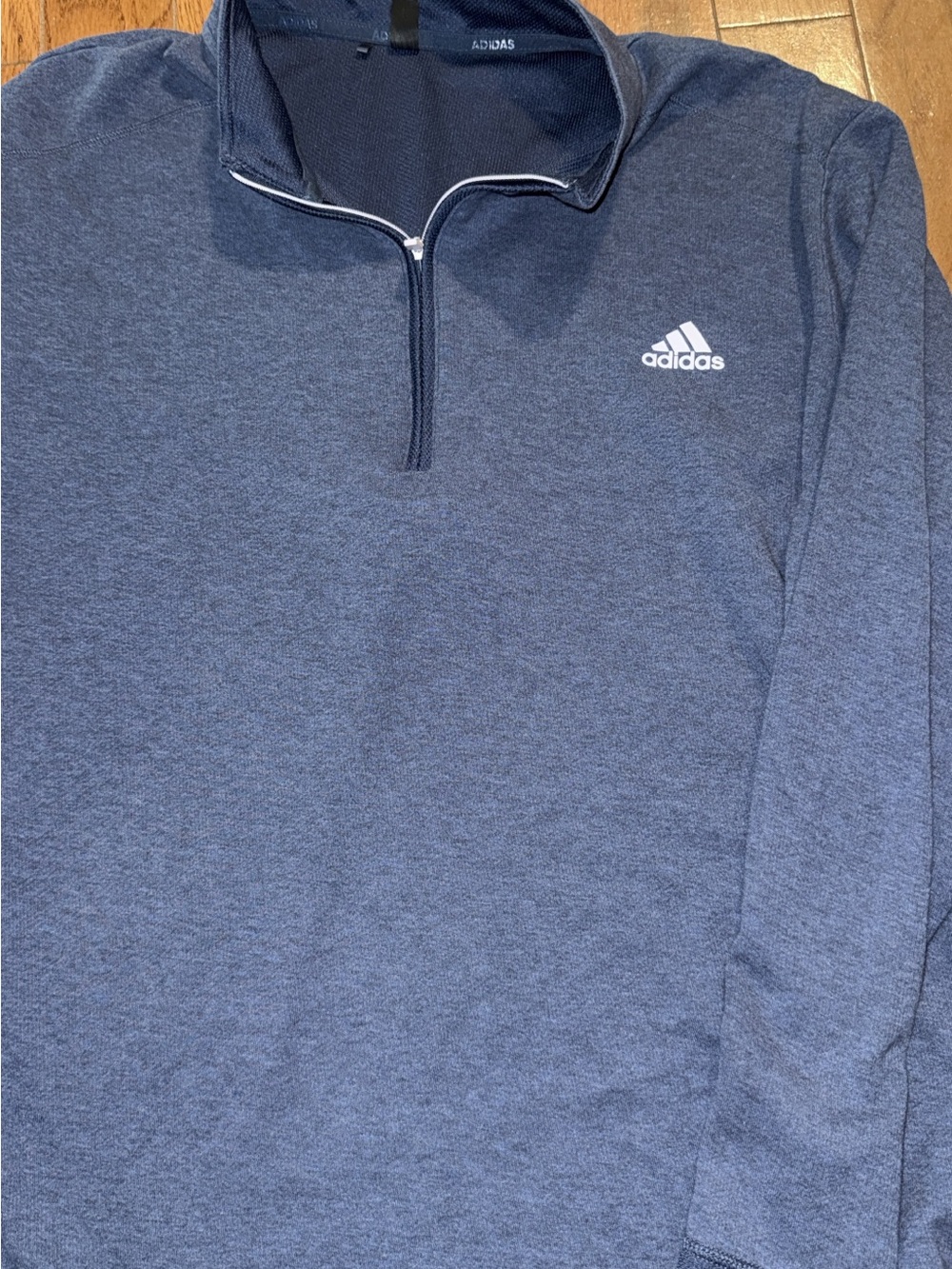 adidas Men's Navy Blue Quarter-Zip Pullover